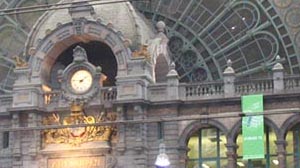Inside the Antwerpen-Centraal Railway Station
